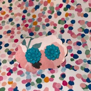 Floral Blue Kids Earrings